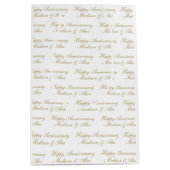 Happy Anniversary Script with Name White Gold Medium Cadeauzakje (Voorkant)