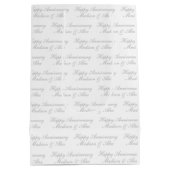 Happy Anniversary Script with Name White Silver Medium Cadeauzakje (Achterkant)