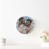 Happy Anniversary Wedding Acrylic Wall Clock Ronde Klok (Huis)