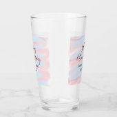 Happy anniversary wedding name date year pastel  glas (Rechts)