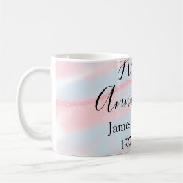Happy anniversary wedding name date year pastel  koffiemok