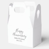 Happy anniversary wedding name date year simple mi bedankdoosjes (Geopend)