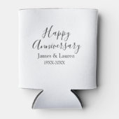 Happy anniversary wedding name date year simple mi blikjeskoeler (Voorkant)