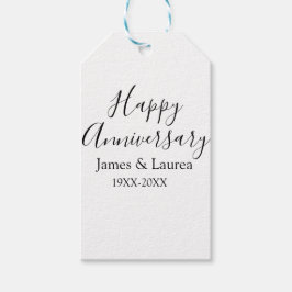 Happy anniversary wedding name date year simple mi cadeaulabel
