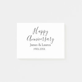 Happy anniversary wedding name date year simple mi post-it® notes
