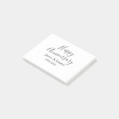 Happy anniversary wedding name date year simple mi post-it® notes (Schuin)