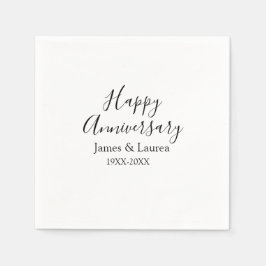 Happy anniversary wedding name date year simple mi servet