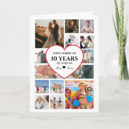 Happy Anniversary With Heart In Centre Photo Kaart