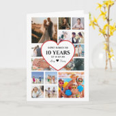 Happy Anniversary With Heart In Centre Photo Kaart (Gele Bloem)