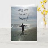 "HAPPY ANNIVERSARYY" WIL VAN "ME" EN "BEACH KAART (Gele Bloem)