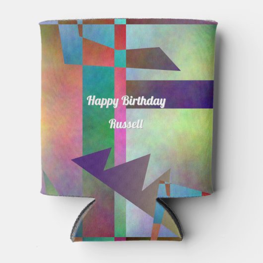 Happy Any Age Adult Birthday Abstract Pattern Blikjeskoeler (Voorkant)