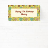Happy Any Age Birthday Urban Floral Pattern Spandoek (Insitu)