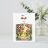 Happy Apple Day | 21 oktober Briefkaart (Staand voorkant)