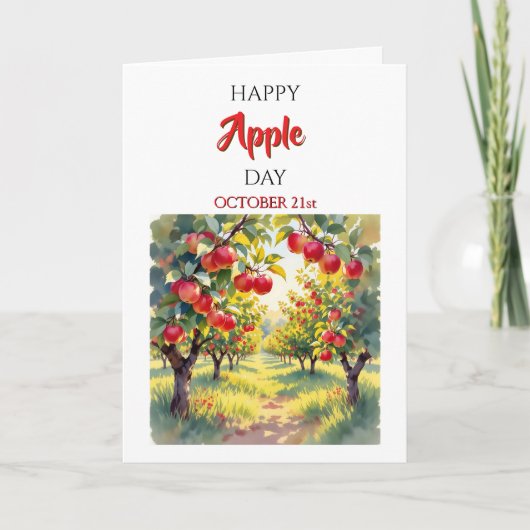 Happy Apple Day | October 21st Kaart (Voorkant)