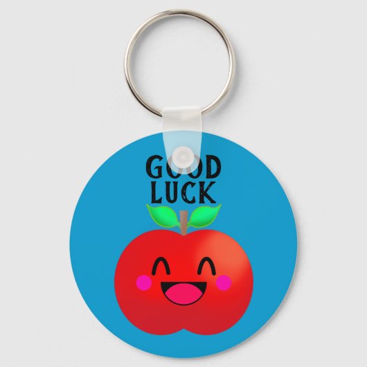 Happy Apple Good Luck Sweet Pure Motivation Sleutelhanger (Voorkant)
