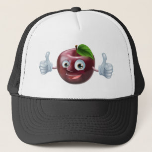 Happy apple man trucker pet