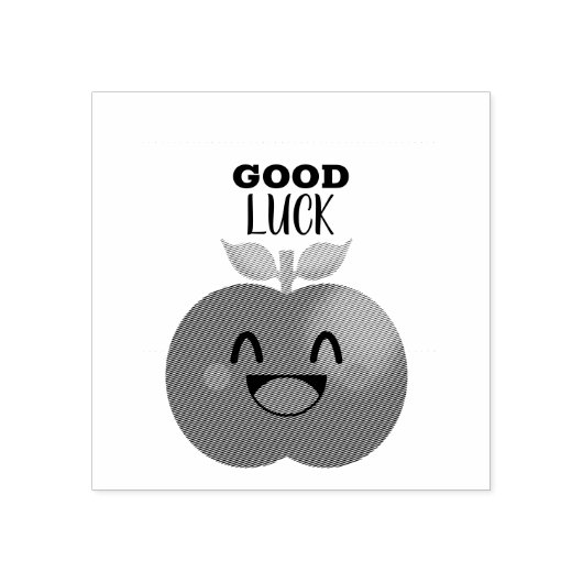 Happy Apple Smile Motivation Good Luck Rubberstempel (Afrduk)