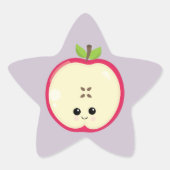 Happy Apple Ster Sticker (Voorkant)
