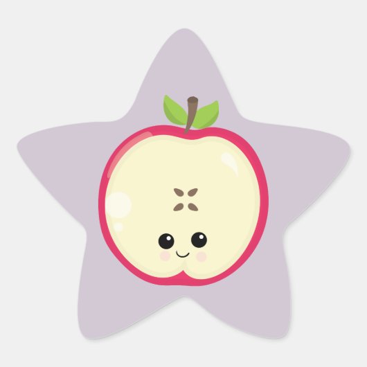 Happy Apple Ster Sticker (Voorkant)