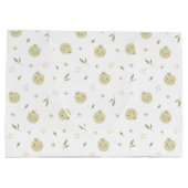 Happy Apples Patroon - Grote Gift Bag Groot Cadeauzakje (Achterkant)