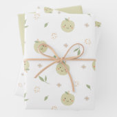 Happy Apples Patroon - Inpakpapier Set Vel (In situ)