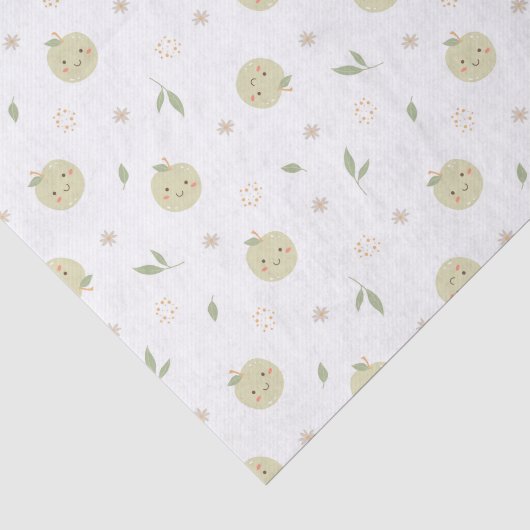 Happy Apples Patroon - Weefselpapier Tissuepapier (Detail)