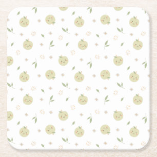 Happy Apples Pattern - Papier Onderzetter