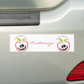 Happy Appleween Jack O'lantern Thunder_Cove Bumpersticker (Op auto)