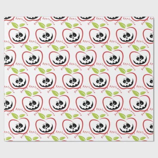 Happy Appleween Jack O'lantern Thunder_Cove Cadeaupapier (Vlak)