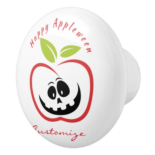 Happy Appleween Jack O'lantern Thunder_Cove Keramische Knop (Rechts)