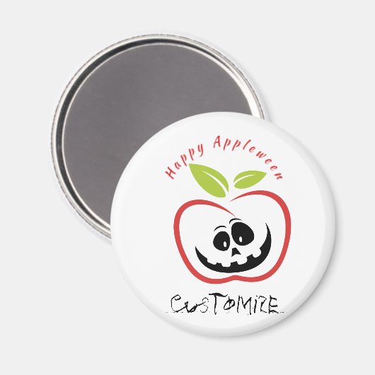 Happy Appleween Jack O'lantern Thunder_Cove Magneet (Voorkant / Achterkant)
