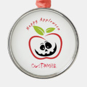Happy Appleween Jack O'lantern Thunder_Cove Metalen Ornament (Voorkant)