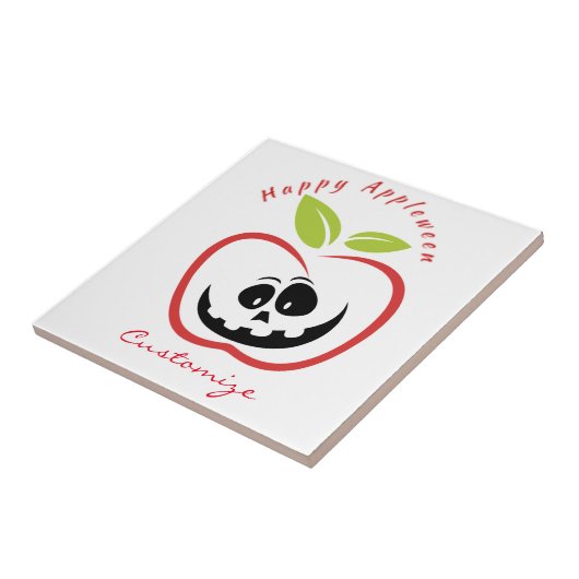 Happy Appleween Jack O'lantern Thunder_Cove Tegeltje (Zijkant)