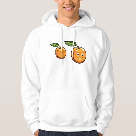 Happy Apricot Mannen Hoodie (Voorkant)