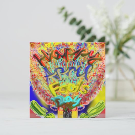 Happy April Fools Day 2014 Uitnodiging (Staand voorkant)