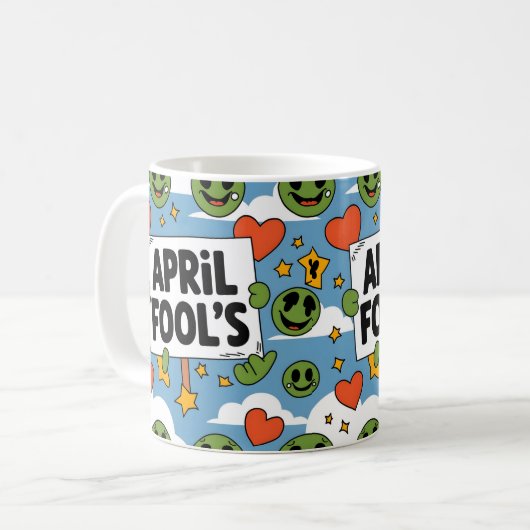 Happy April Fool's Day Gift idee Koffiemok (Voorkant links)