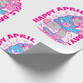 happy April Fools Day unicorn grappig Cadeaupapier (Hoek)