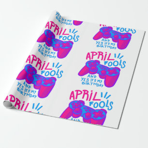 Happy April Fools Day verjaardagsgamer Cadeaupapier