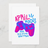 Happy April Fools Day verjaardagsgamer Kaart (Voorkant / Achterkant)
