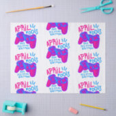 Happy April Fools Day verjaardagsgamer Tissuepapier (Craft)