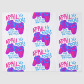 Happy April Fools Day verjaardagsgamer Tissuepapier (Voorkant)