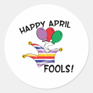 Happy April Fools Ronde Sticker