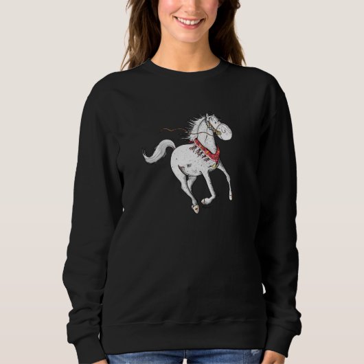 Happy Arabian Horse I Arabic Thoroughbred Fun Trui (Voorkant)