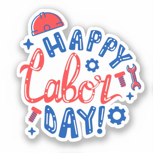 HAPPY ARBEIDSDAG STICKER (Voorkant)