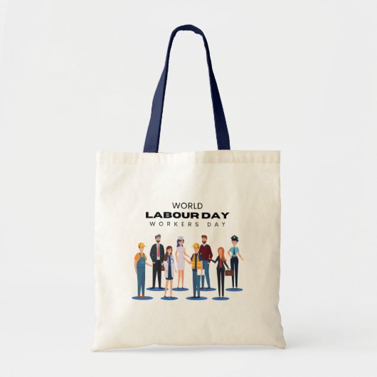 HAPPY ARBEIDSDAG T-Shirt Tote Bag (Voorkant)