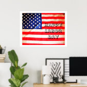 HAPPY ARBEIDSDAG VLAG poster (Thuiskantoor)