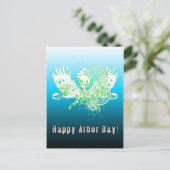 Happy Arbor Day hi-fi tree Briefkaart (Staand voorkant)