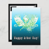 Happy Arbor Day hi-fi tree Briefkaart (Voorkant / Achterkant)