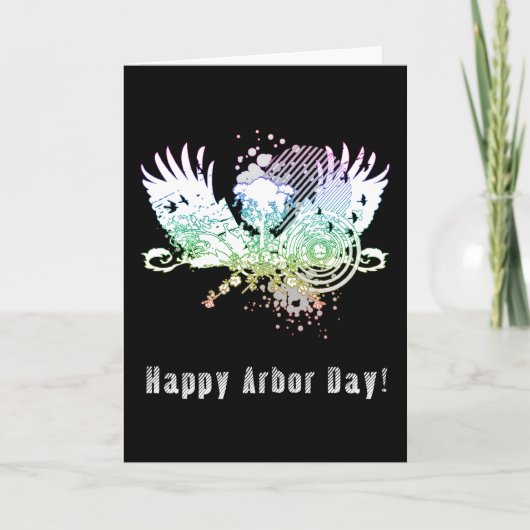 Happy Arbor Day hi-fi tree Kaart (Voorkant)