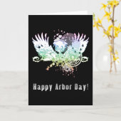 Happy Arbor Day hi-fi tree Kaart (Gele Bloem)